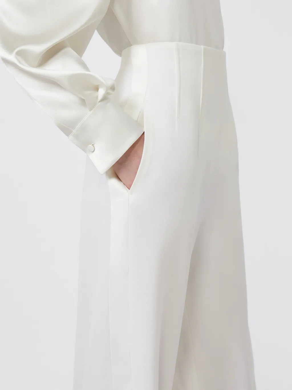 High-Waisted Wool Trousers