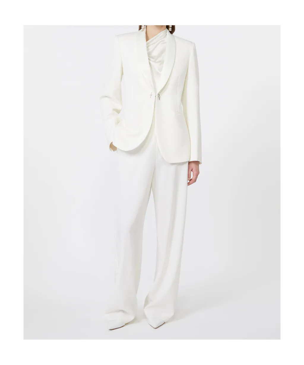 High-Waisted Wool Trousers