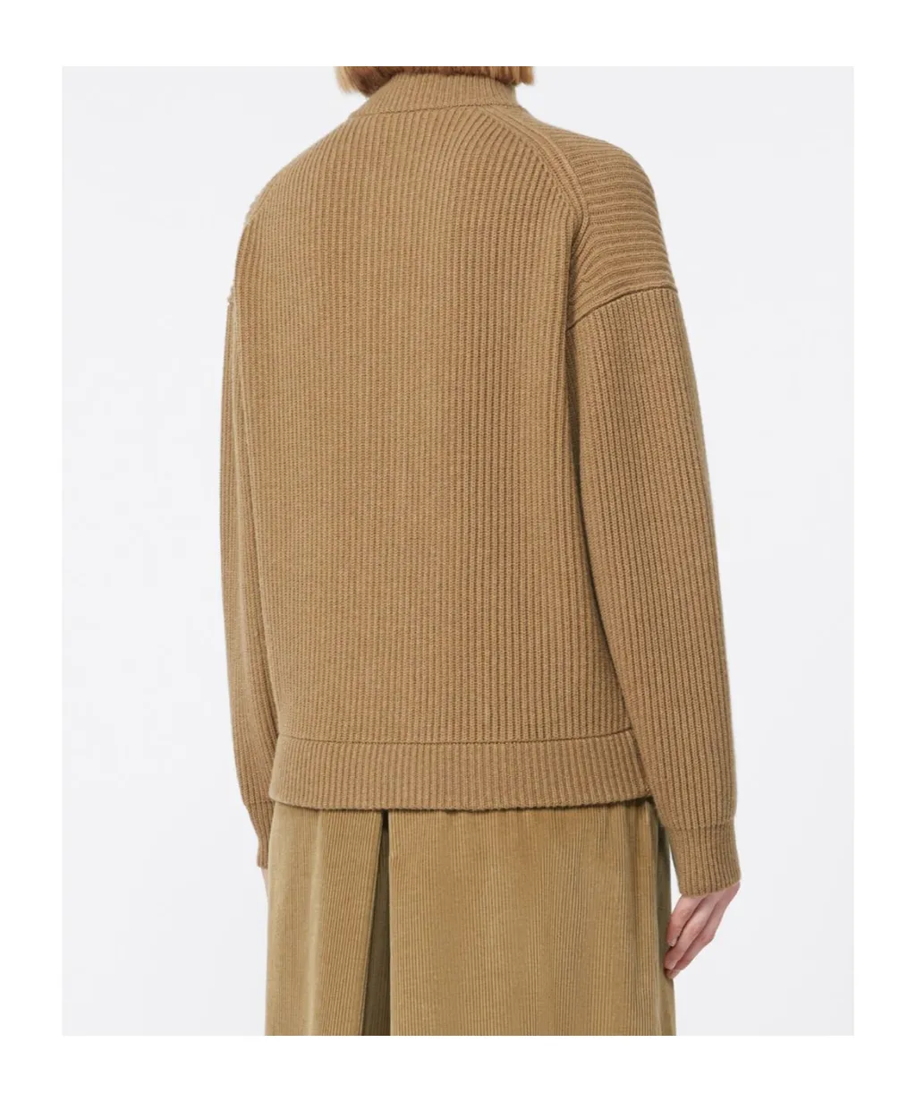 Ribbed-Knit Wool And Cashmere Cardigan