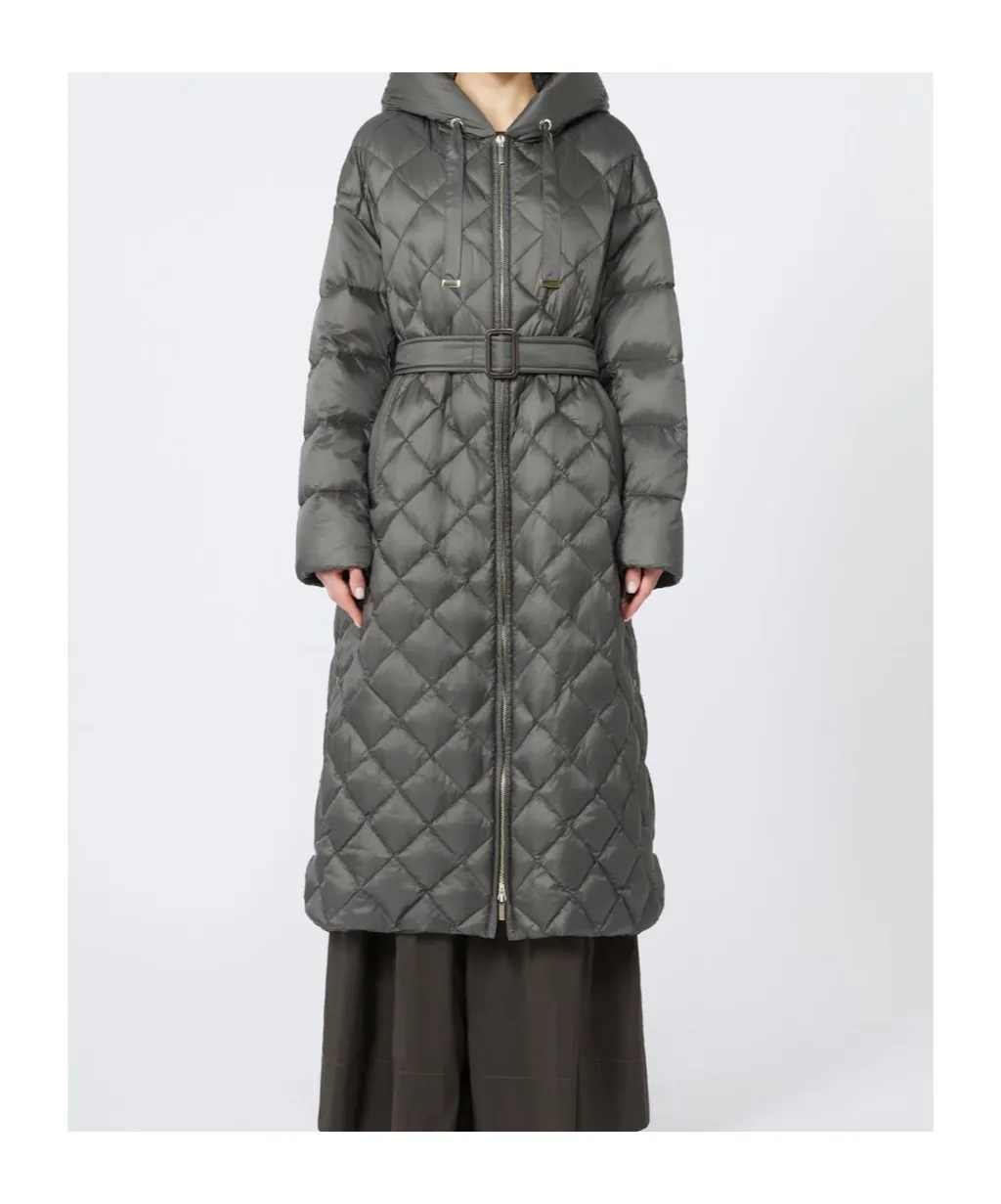 Long Quilted Down Jacket In Water-Repellent Fabric