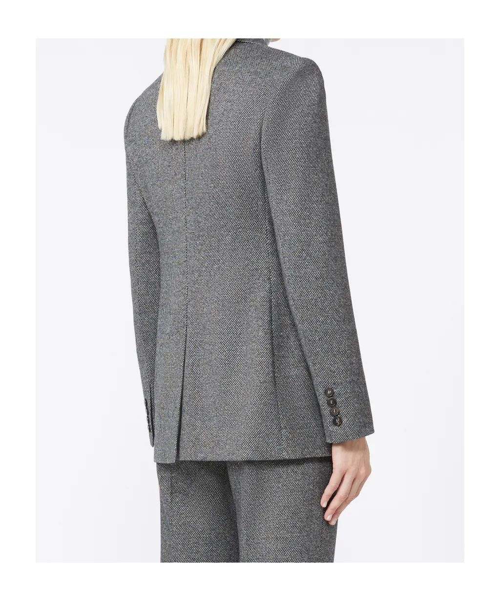 Double-Breasted Jersey Blazer