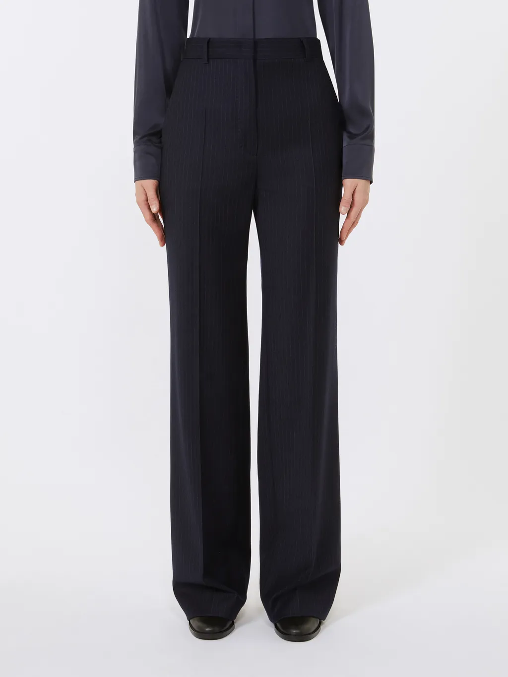 Patterned Wool Trousers