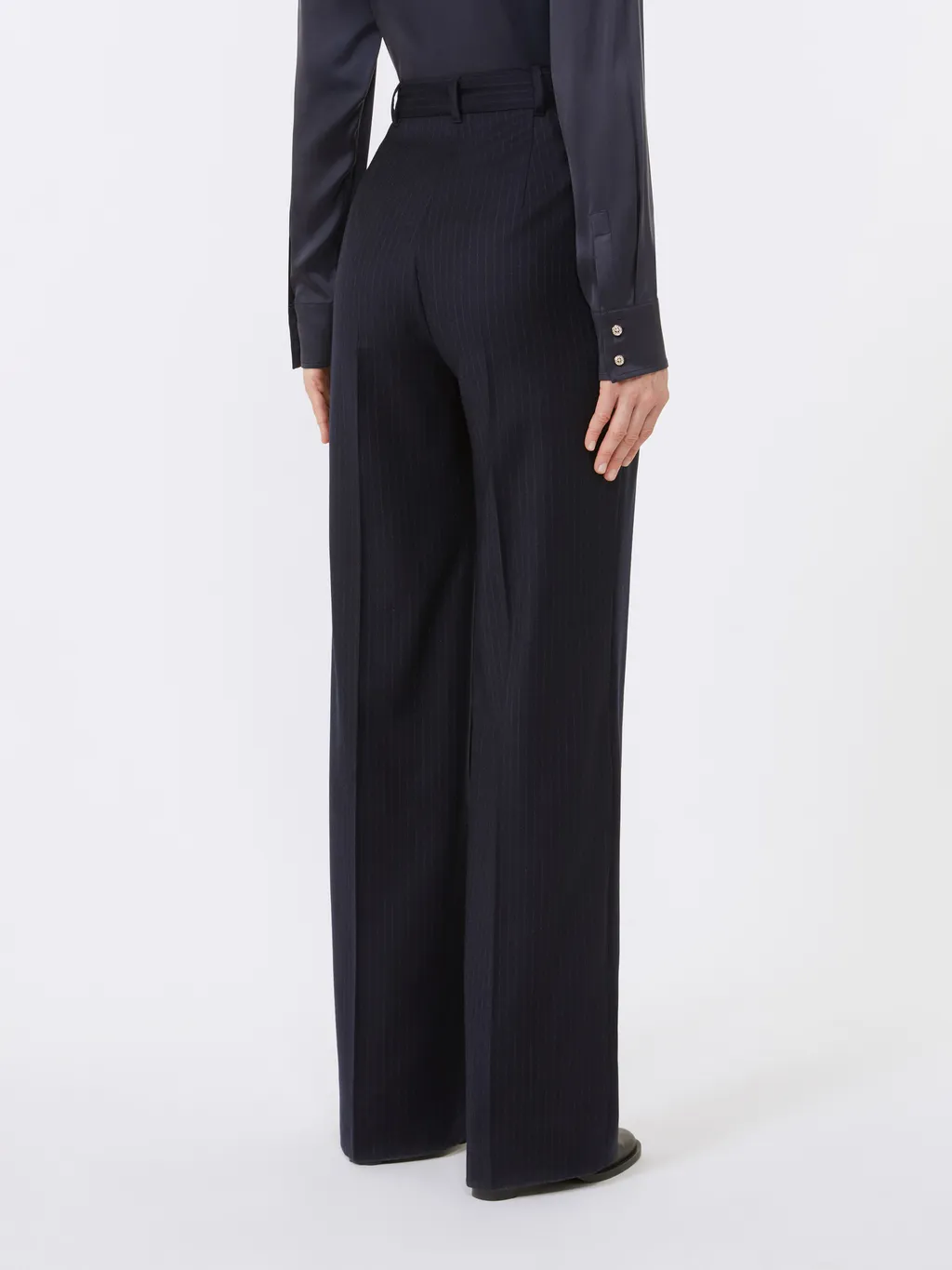 Patterned Wool Trousers