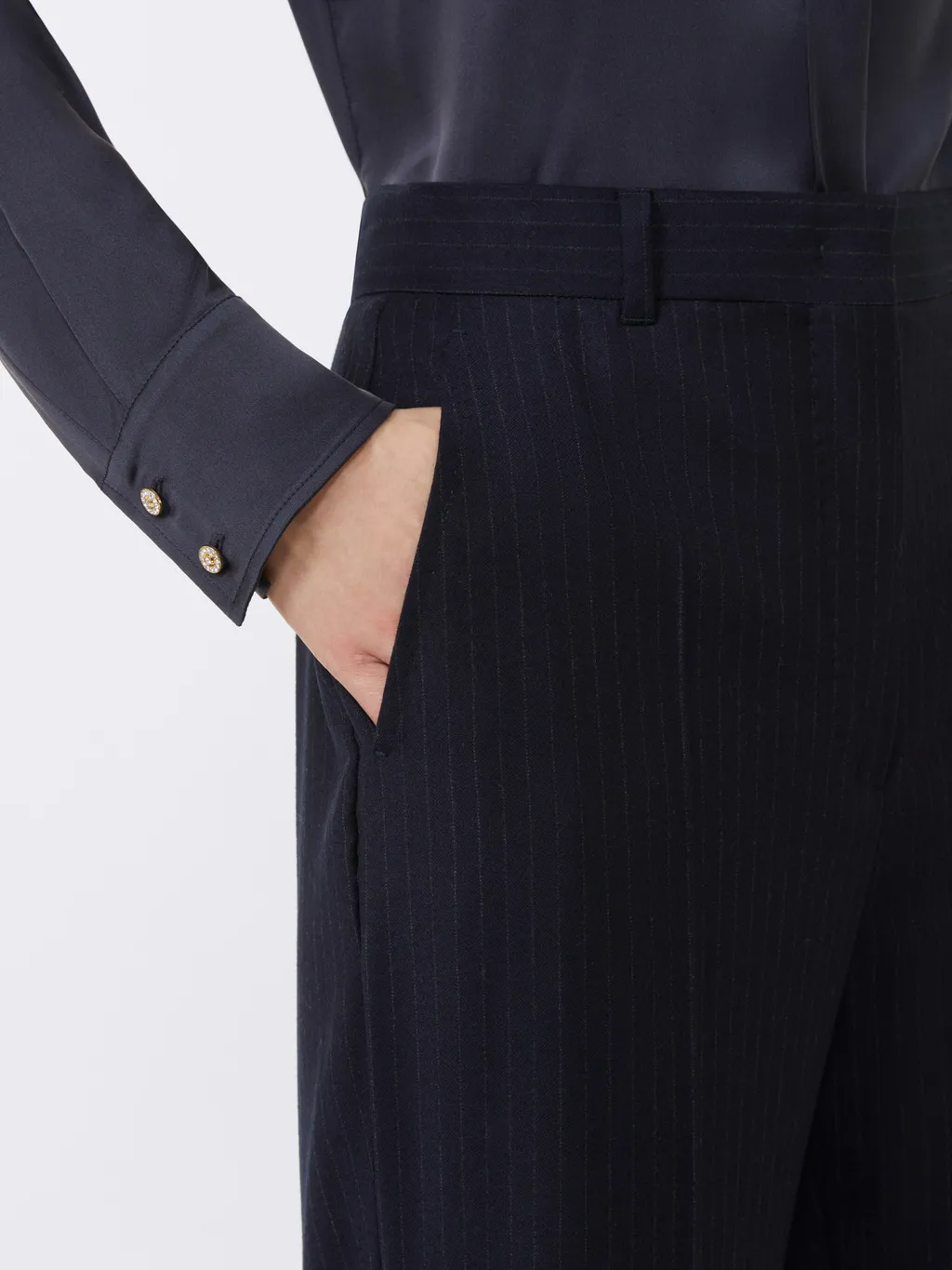 Patterned Wool Trousers