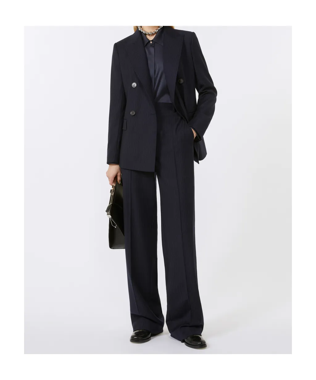Patterned Wool Trousers
