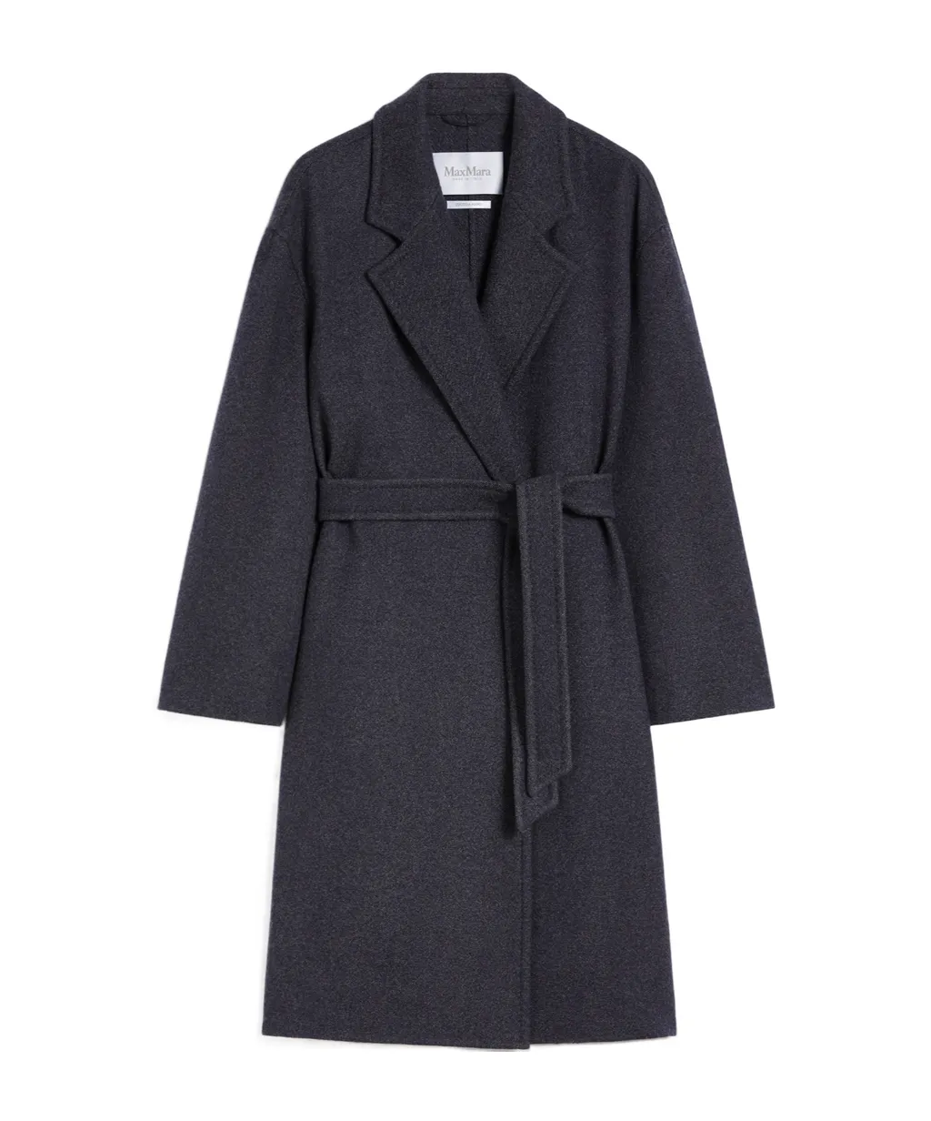 Denim-Effect Wool Coat