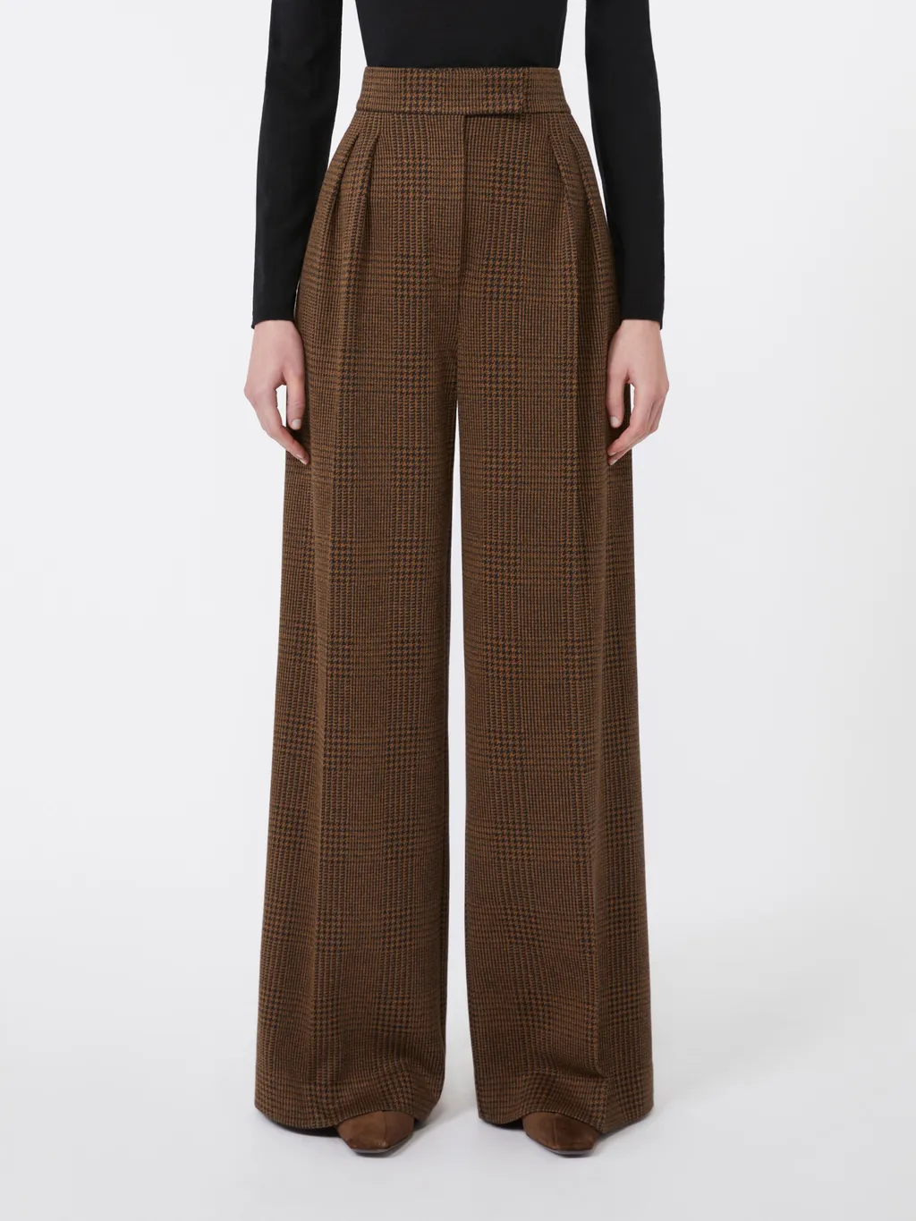 Patterned Cotton Wool Jersey Trousers