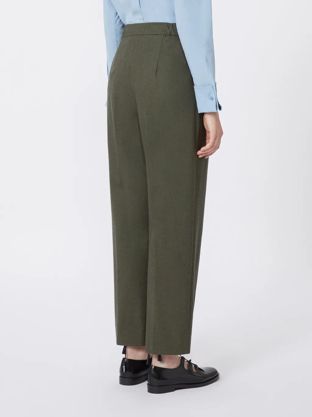 Belted Cashmere Trousers