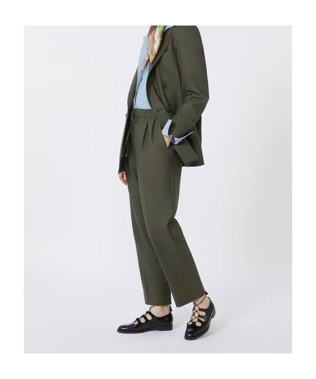 Belted Cashmere Trousers