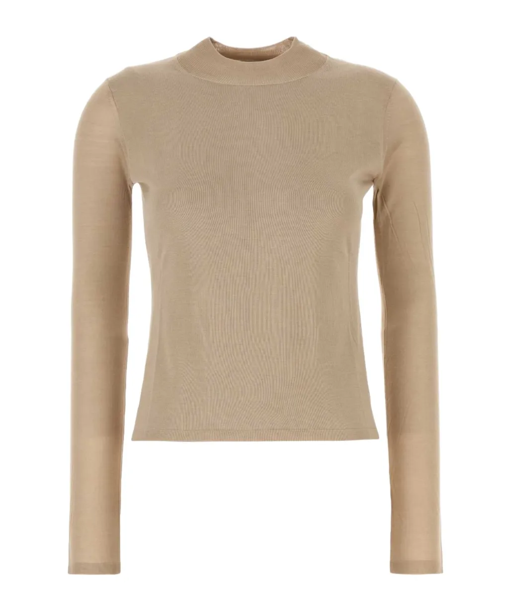 Mock-Neck Knit Sweater