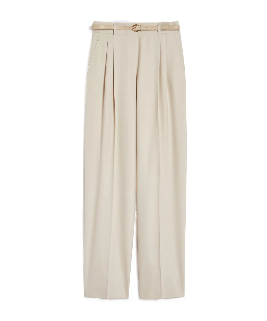 Belted Pleated Trousers