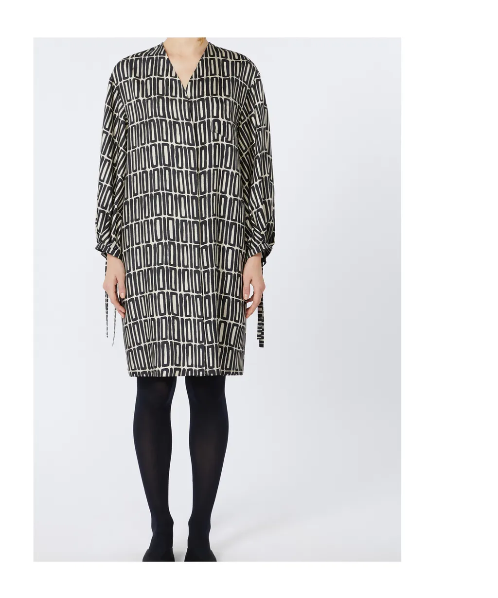 Printed Silk Twill Dress