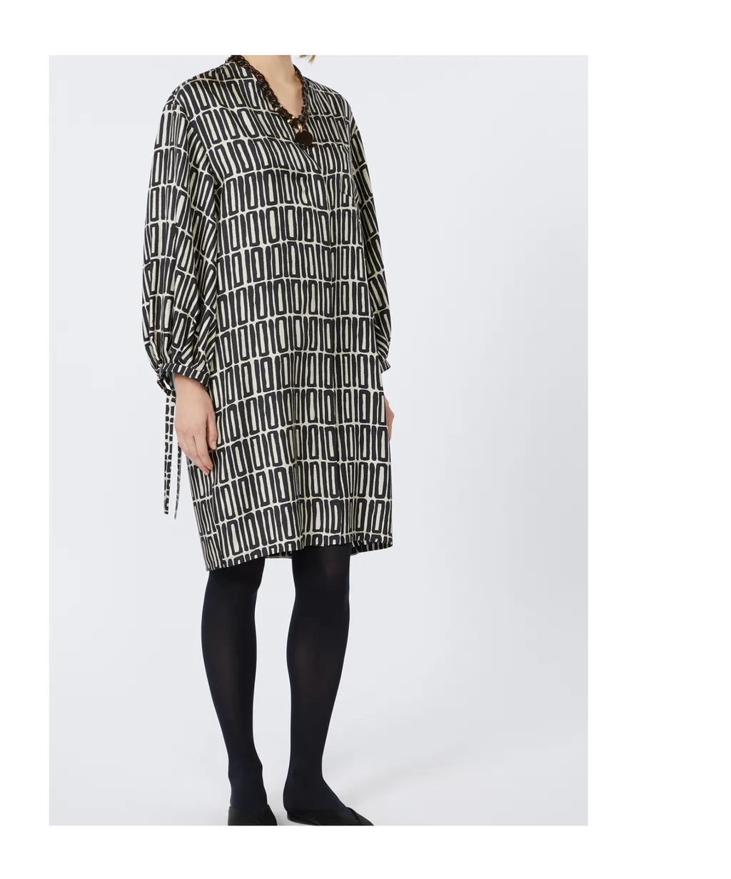 Printed Silk Twill Dress
