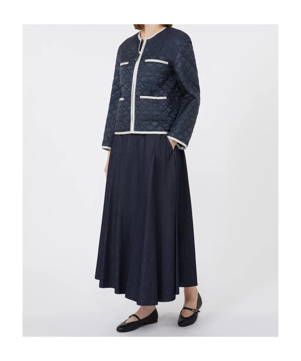 Quilted Padded Jacket In Water-Repellent Canvas