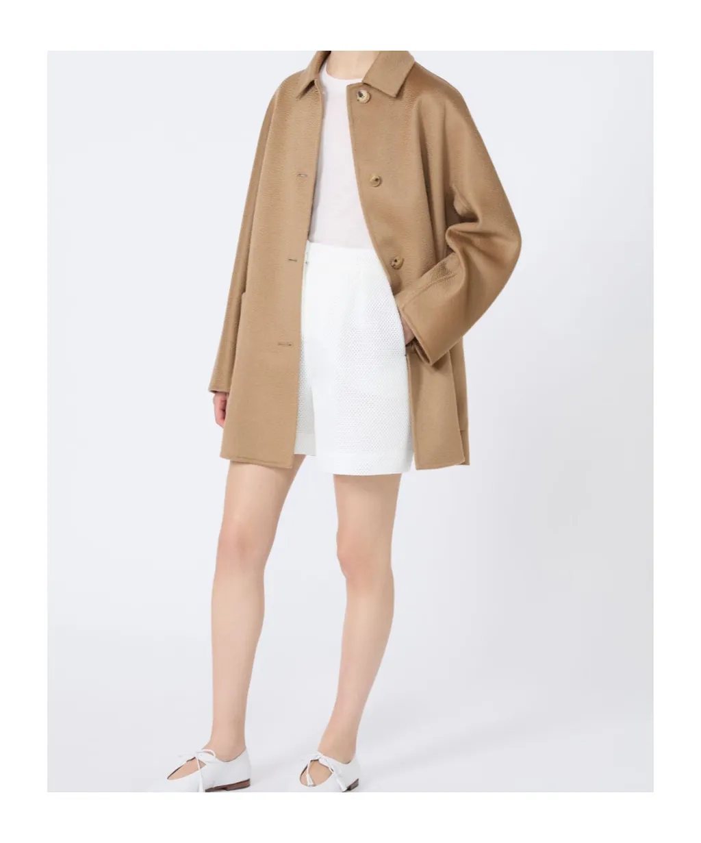 Short Pure Cashmere Coat