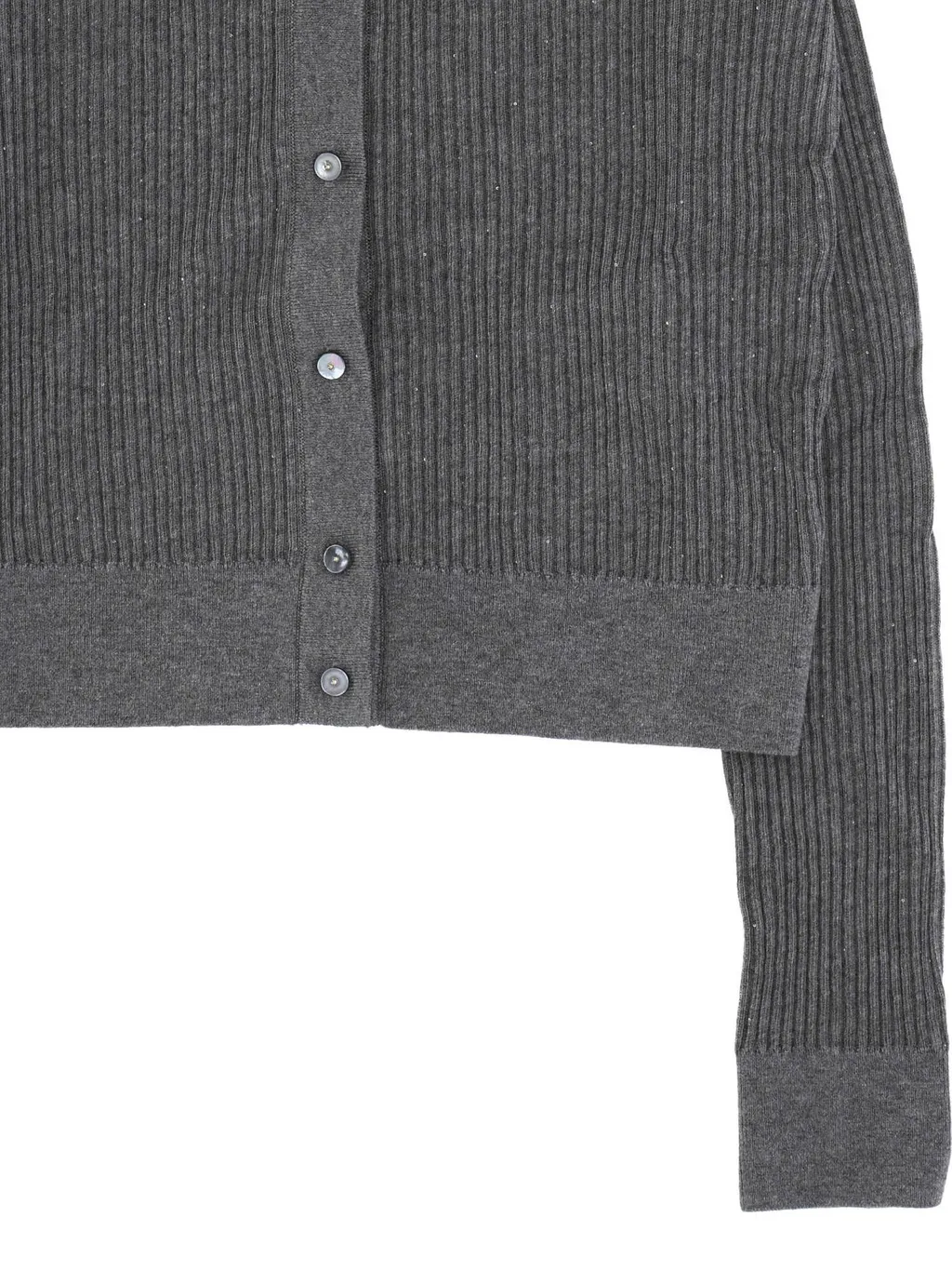Wool And Silk Crew Neck Cardigan