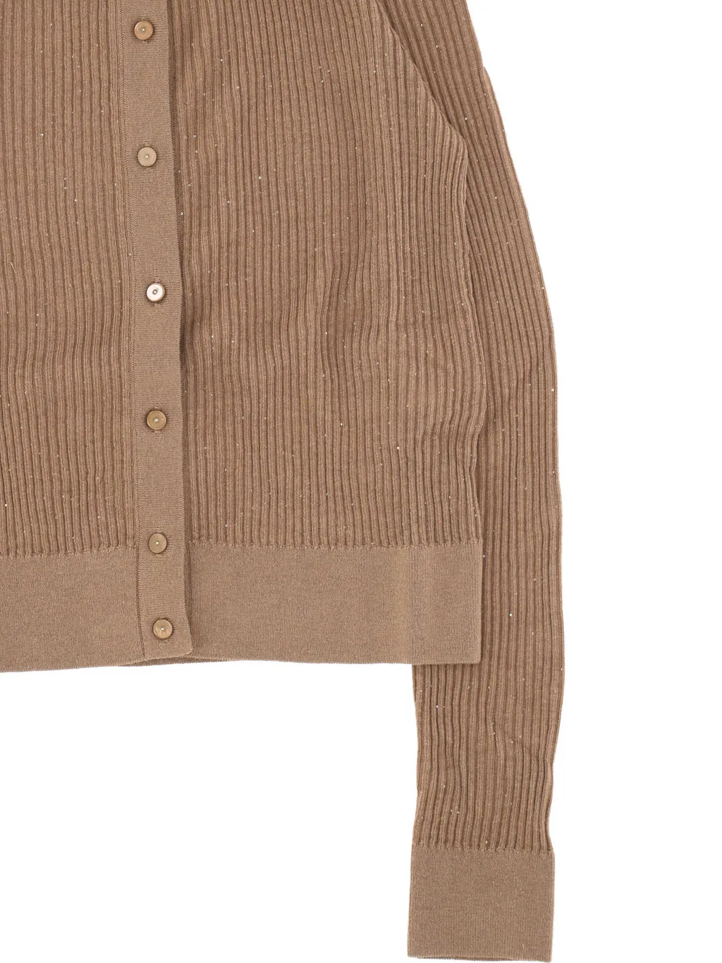 Wool And Silk Crew Neck Cardigan