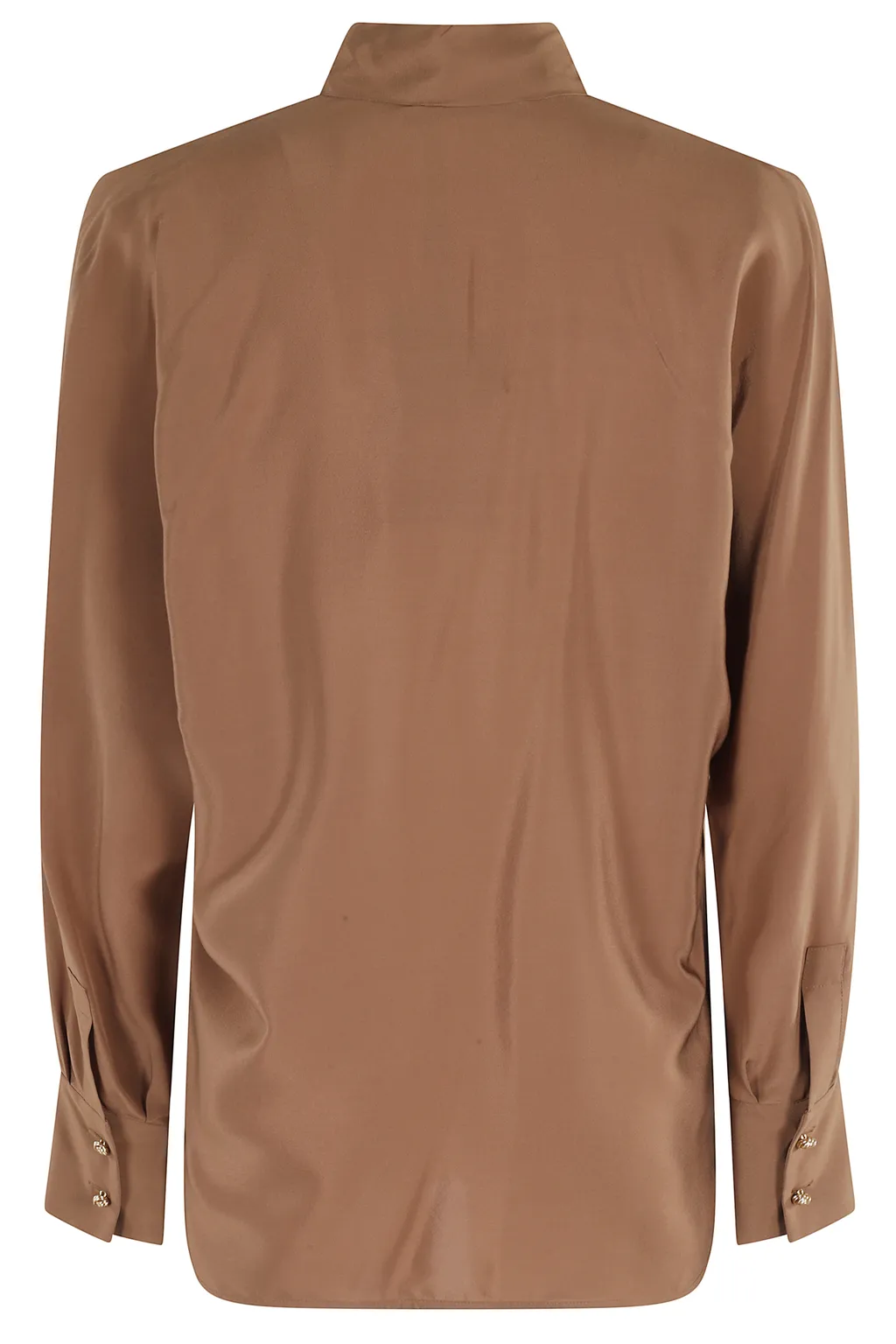 Tie-Neck Silk Blouse
