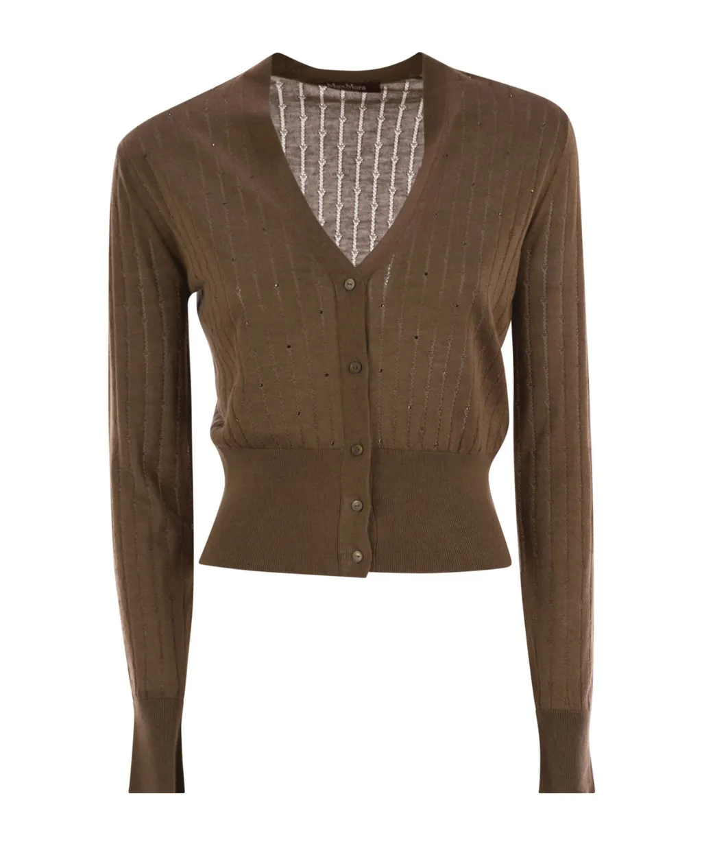 Studio Sequin Embellished Knit Cardigan
