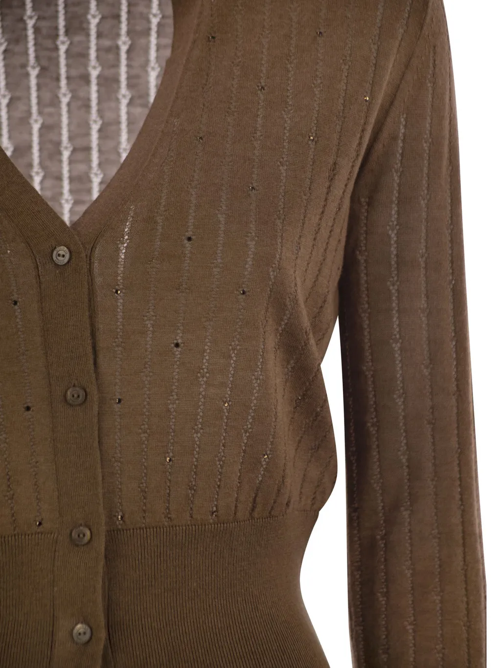 Studio Sequin Embellished Knit Cardigan