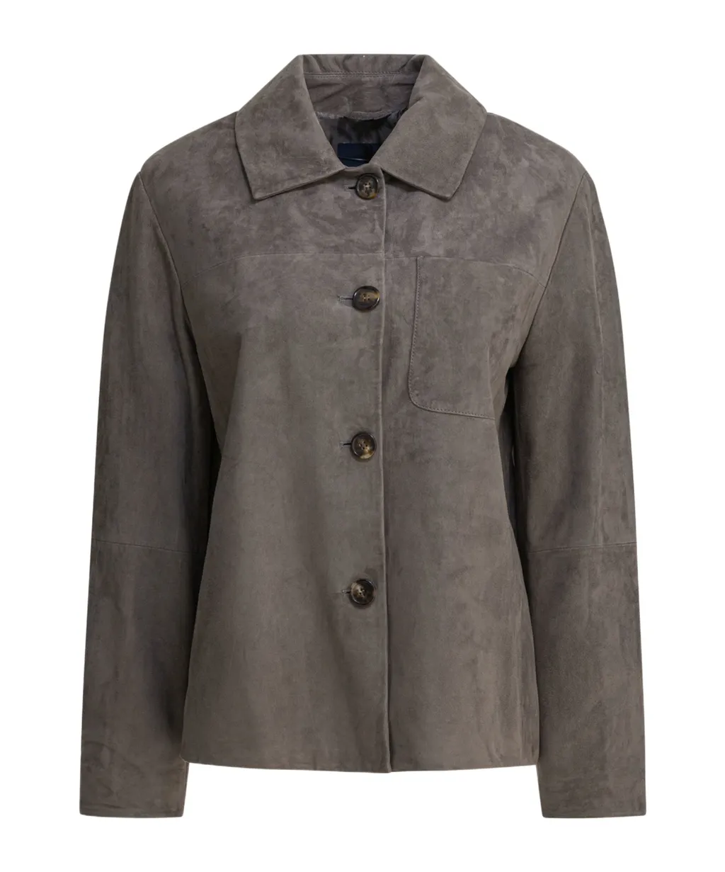 Long-Sleeved Button-Up Coat
