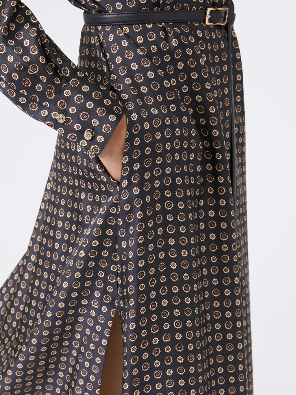 Mister Long-Sleeved Belted Dress