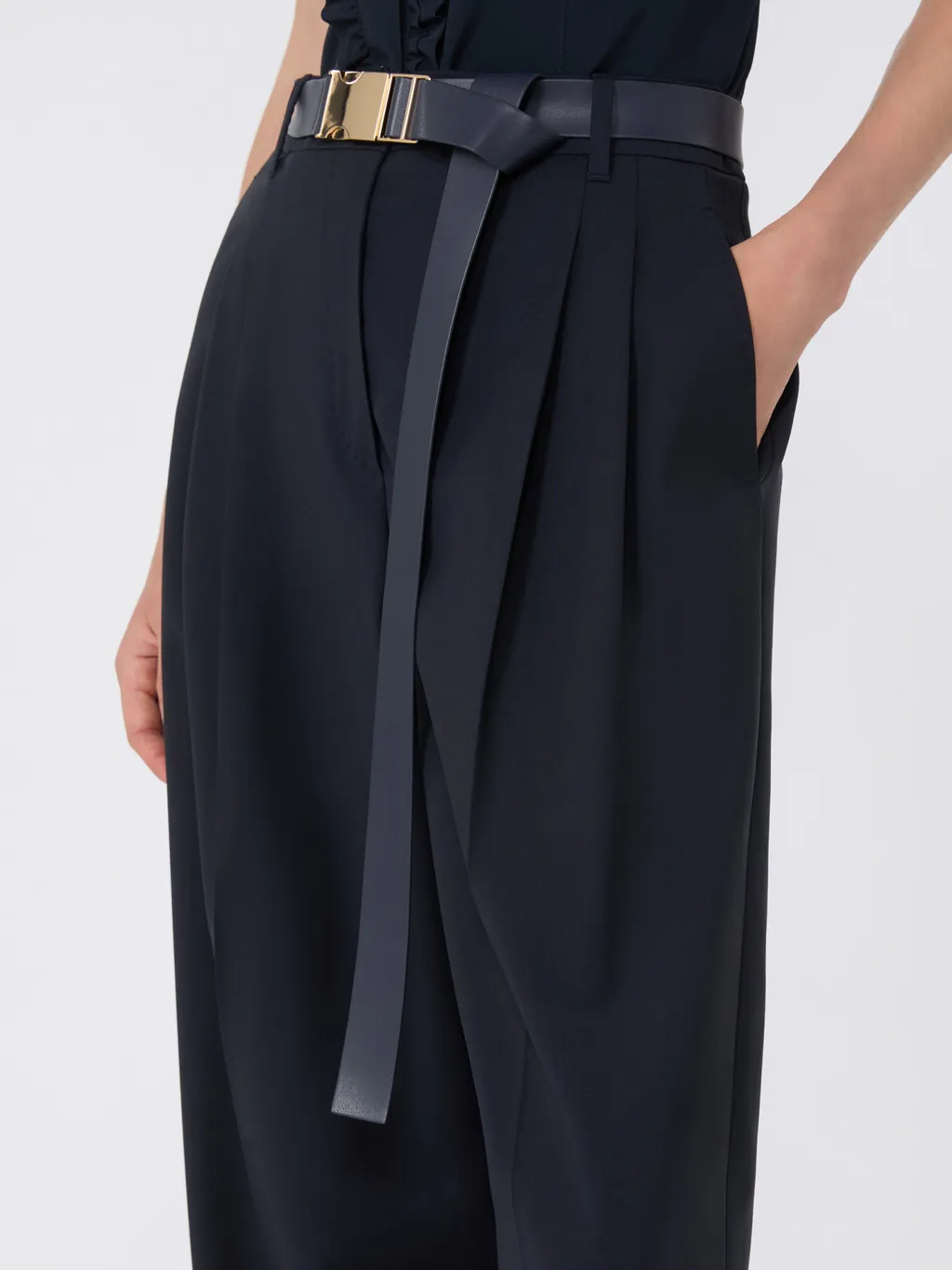 Bergamo Belted Pleated Trousers
