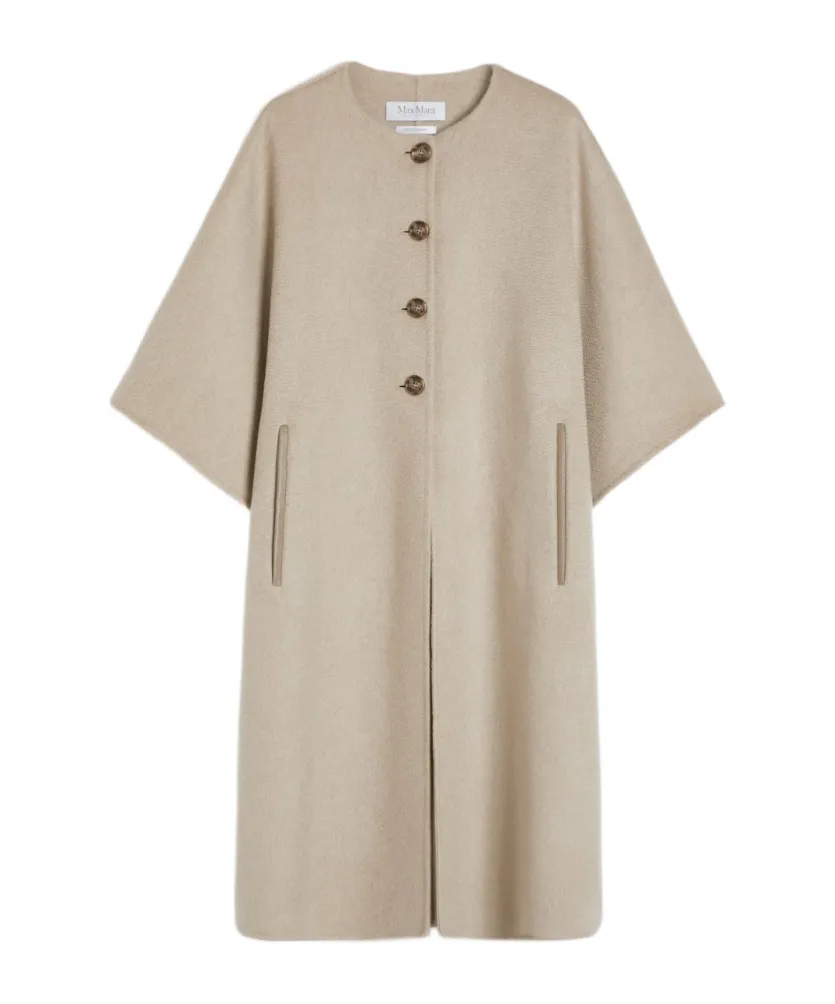 Long Cape In Cashmere Drap