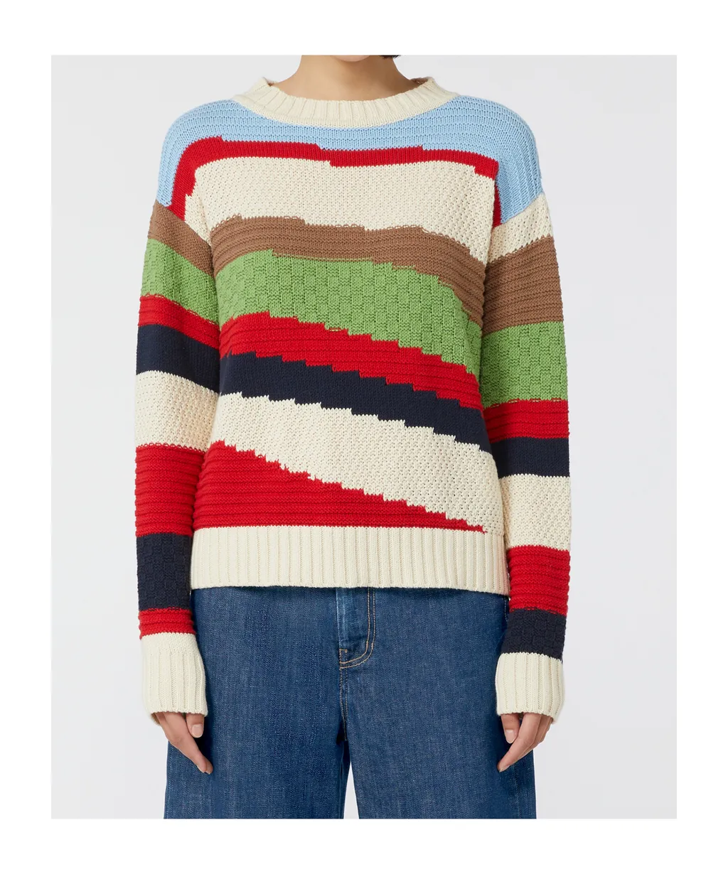 Weekend Multicolor Intarsia Knit Jumper
