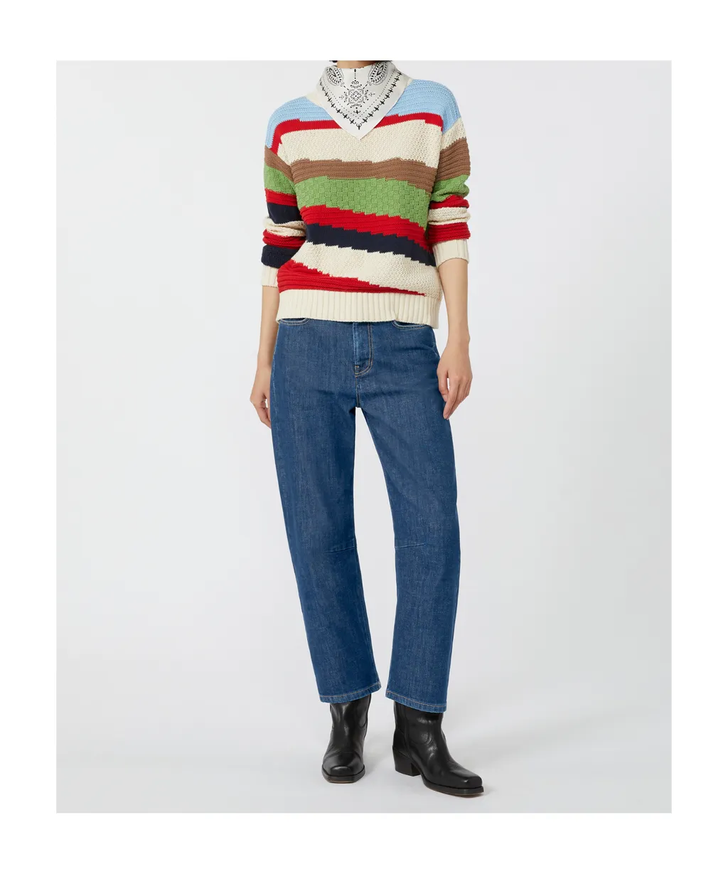 Weekend Multicolor Intarsia Knit Jumper
