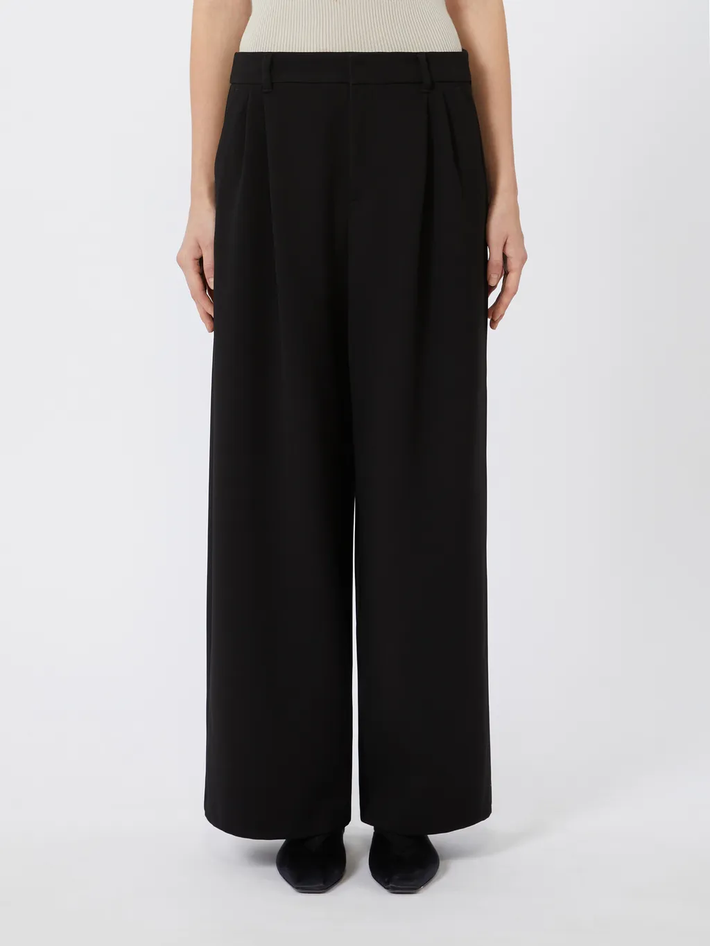 Cady Wide-Leg Trousers