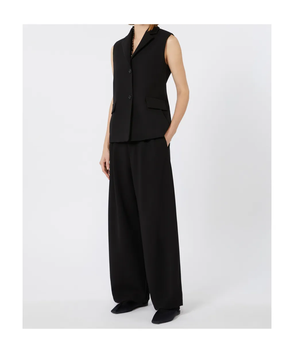 Cady Wide-Leg Trousers