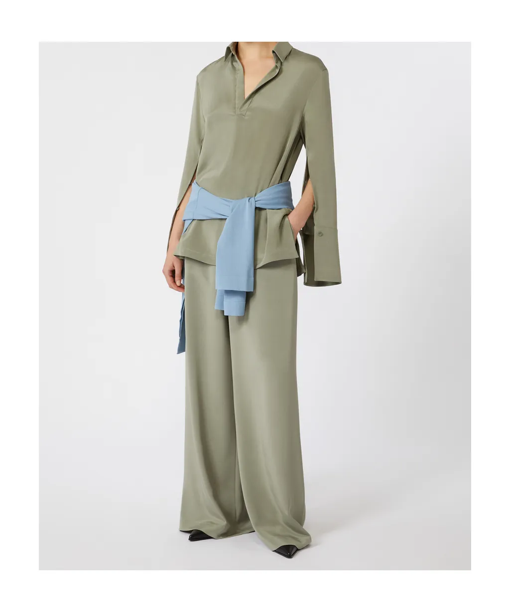 Stretch Silk Cady Blouse
