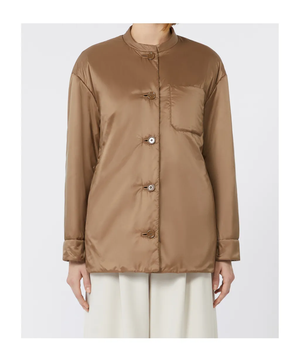 Padded Shirt Jacket In Water-Repellent Canvas