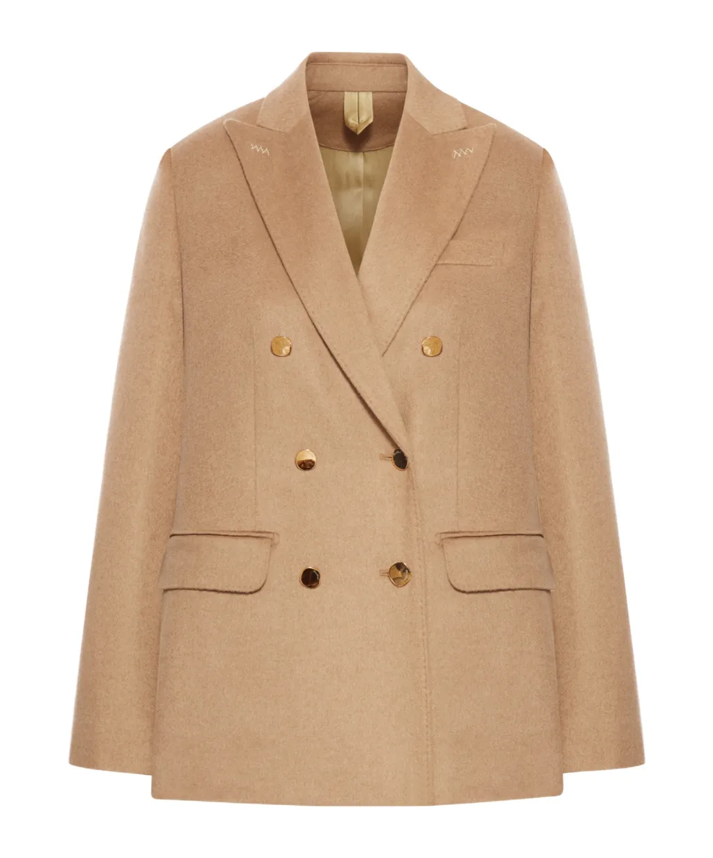 Double-Breasted Long-Sleeved Blazer