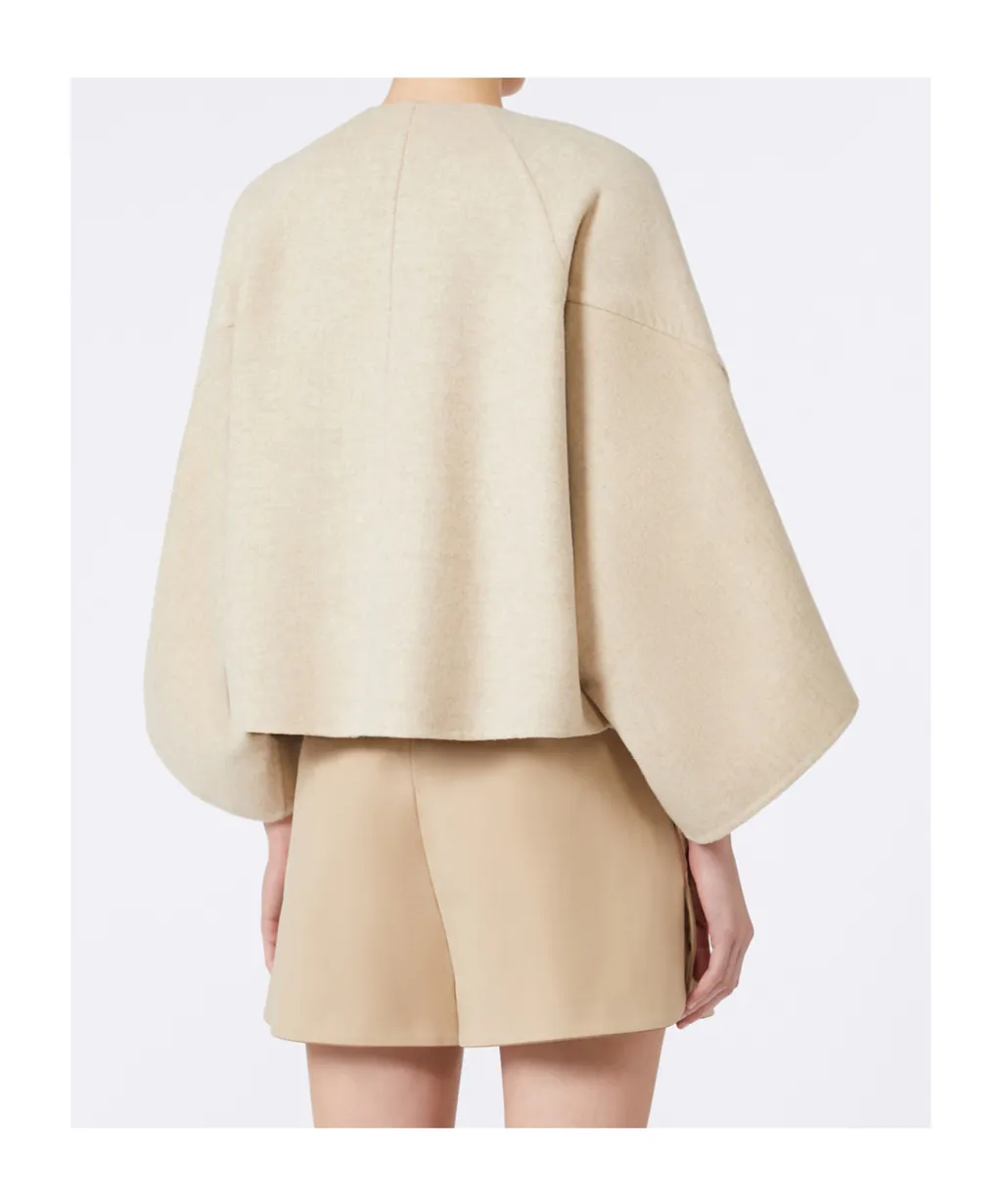 Wool And Cashmere Cloth Cropped Coat