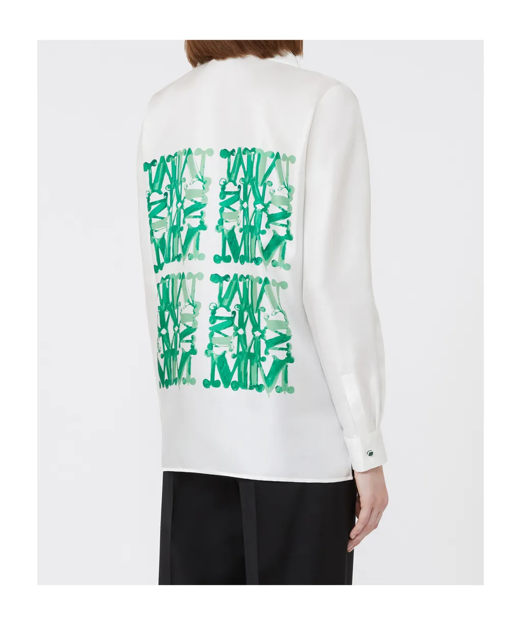 Logo Printed Collared Long-Sleeve Shirt