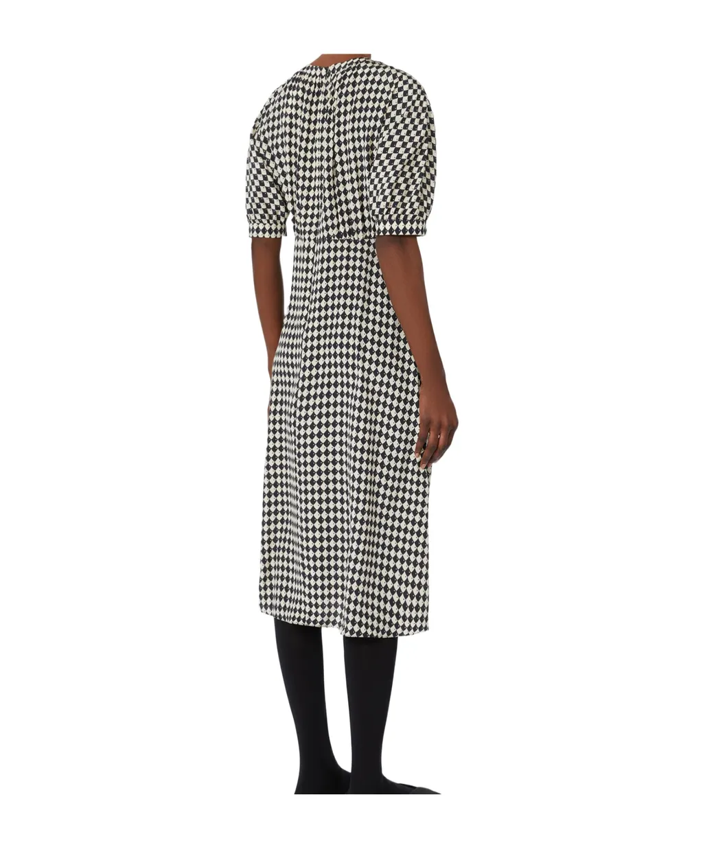 Printed Crepe De Chine Dress