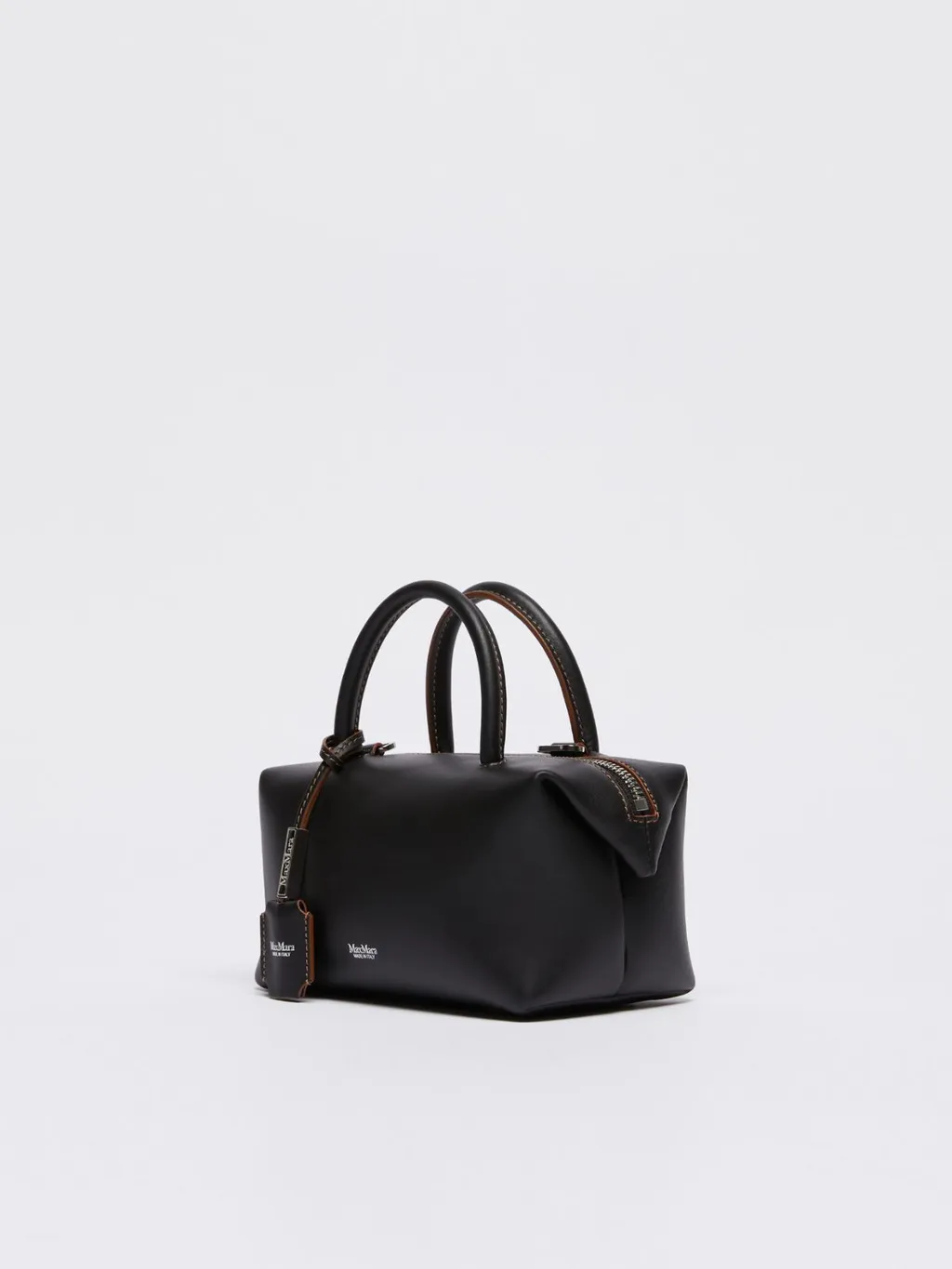 Small Natural Leather Bowler Bag