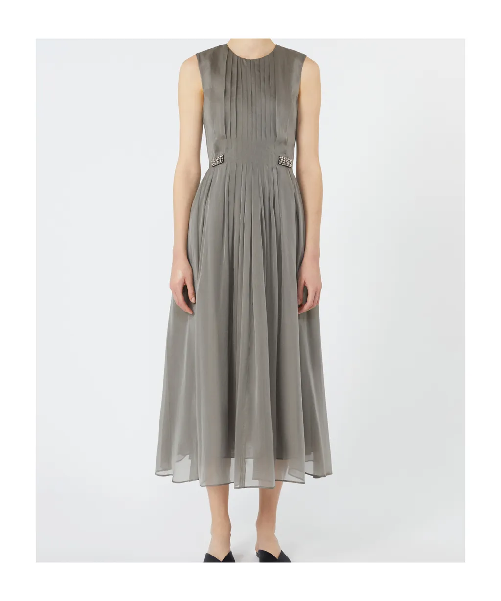 Wally Pleated Midi Dress