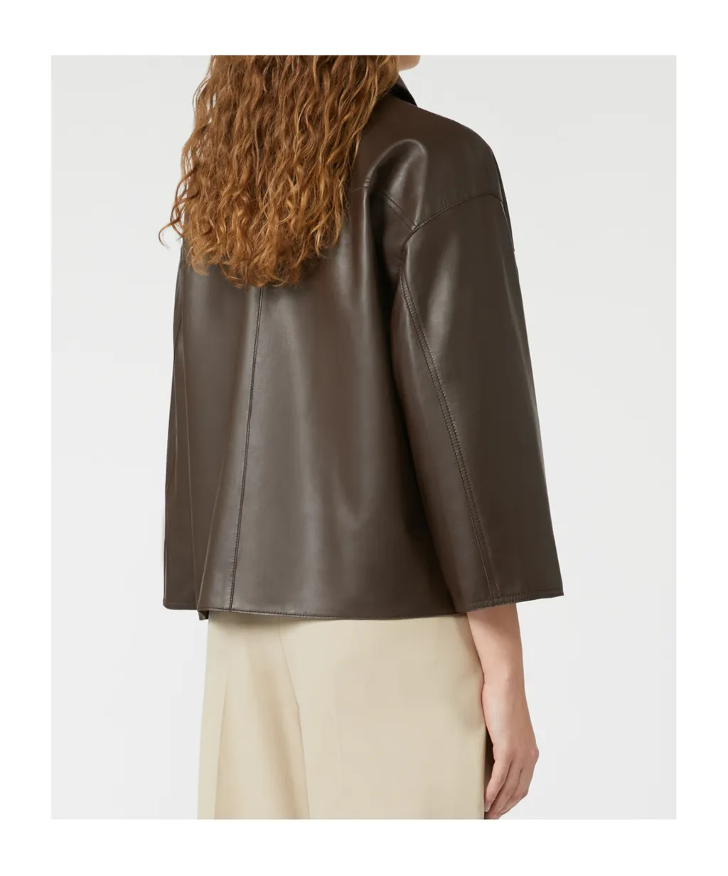 Boxy-Fit Nappa Leather Jacket