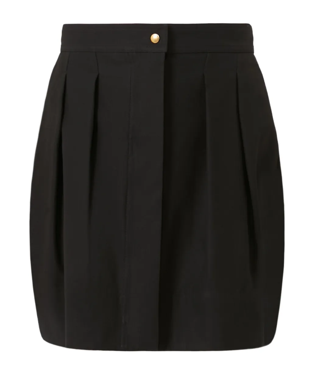 Short Cotton Twill Skirt