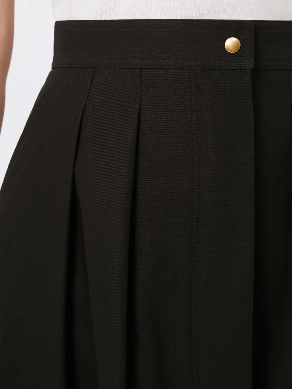 Short Cotton Twill Skirt