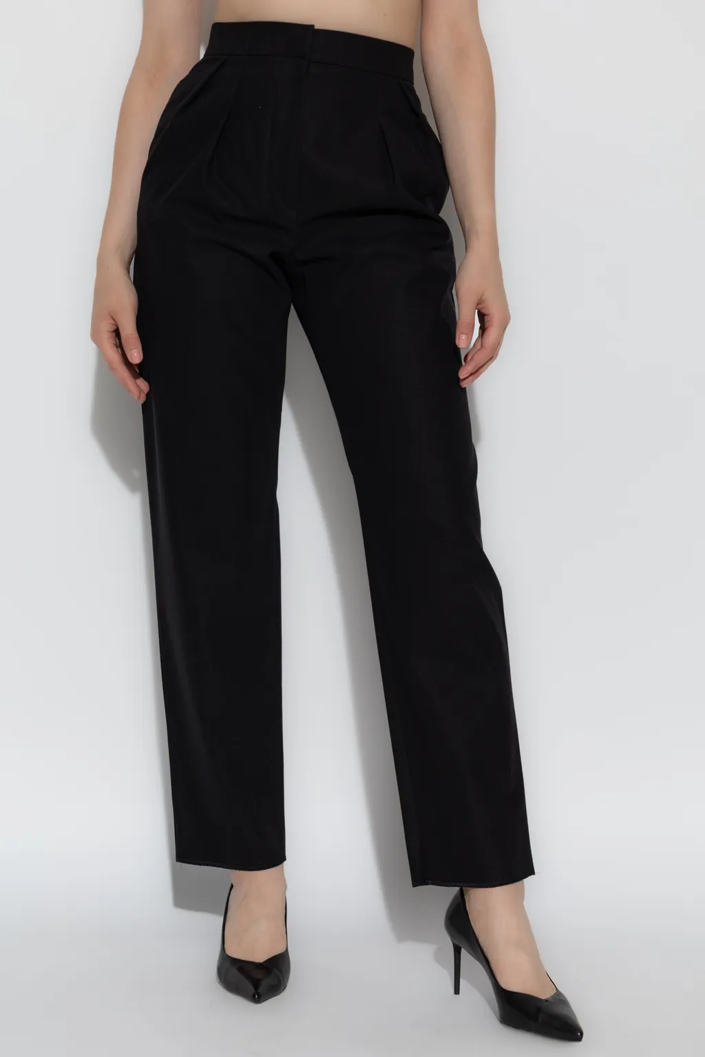 Cotton Carrot-Fit Trousers