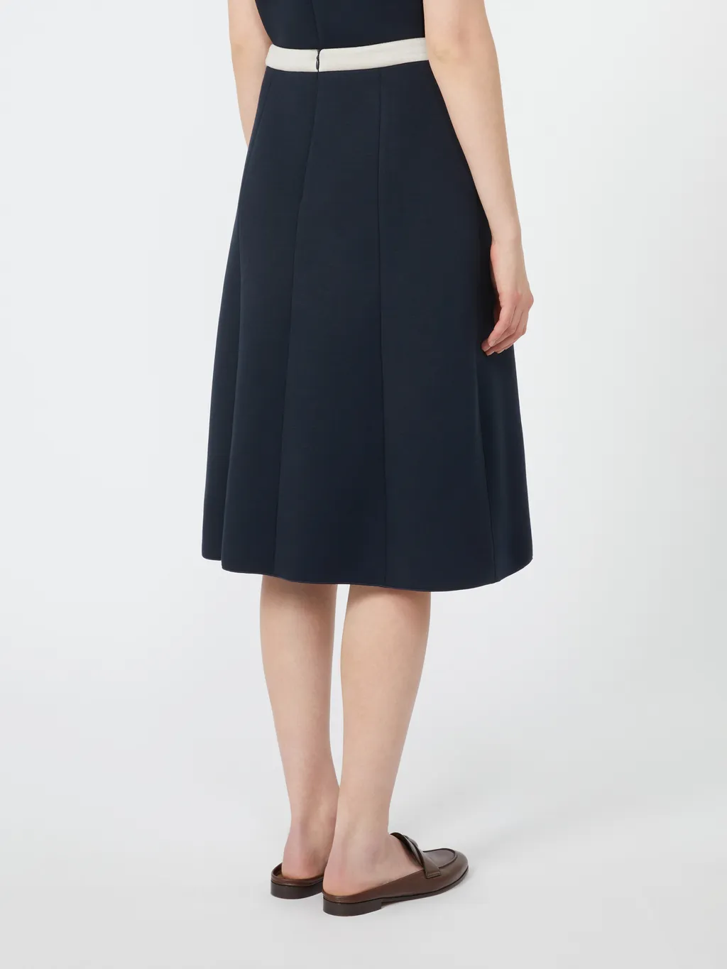 Pleated Jersey Skirt