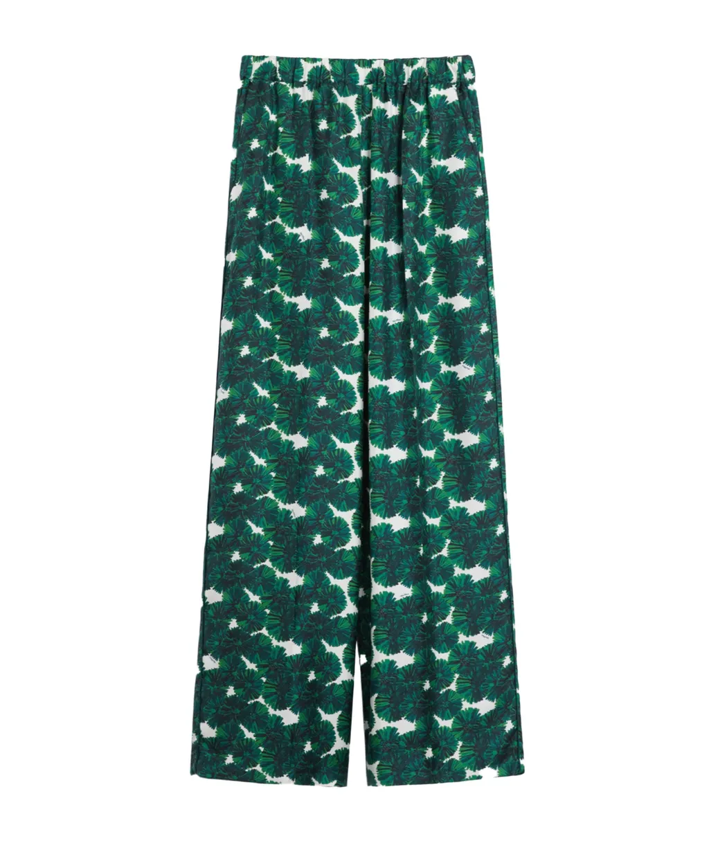 Printed Silk Trousers