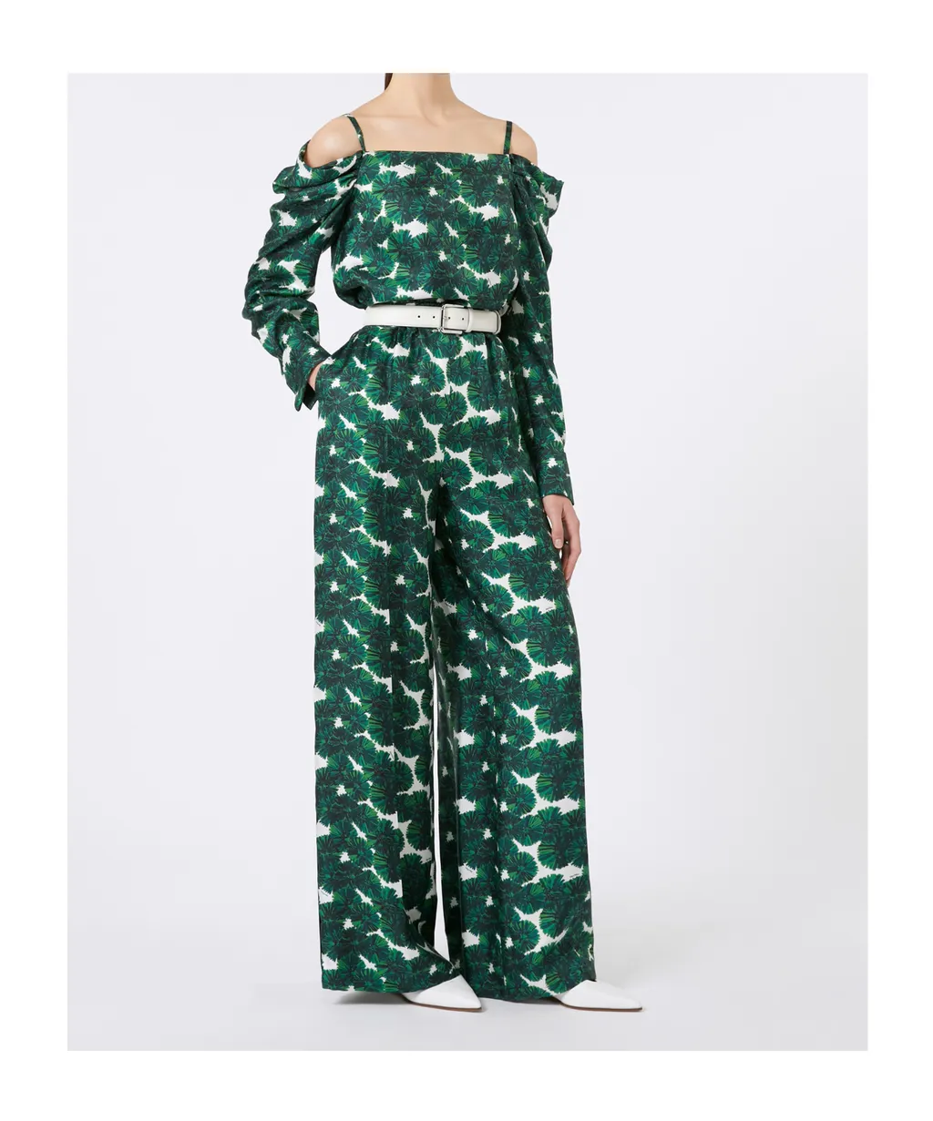 Printed Silk Trousers