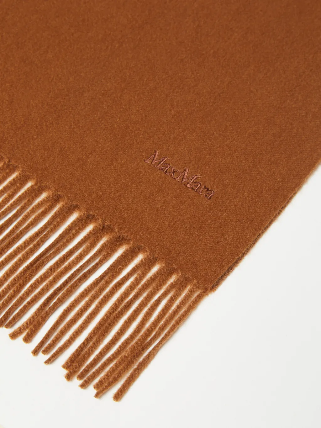 Cashmere Stole With Embroidery And Fringing