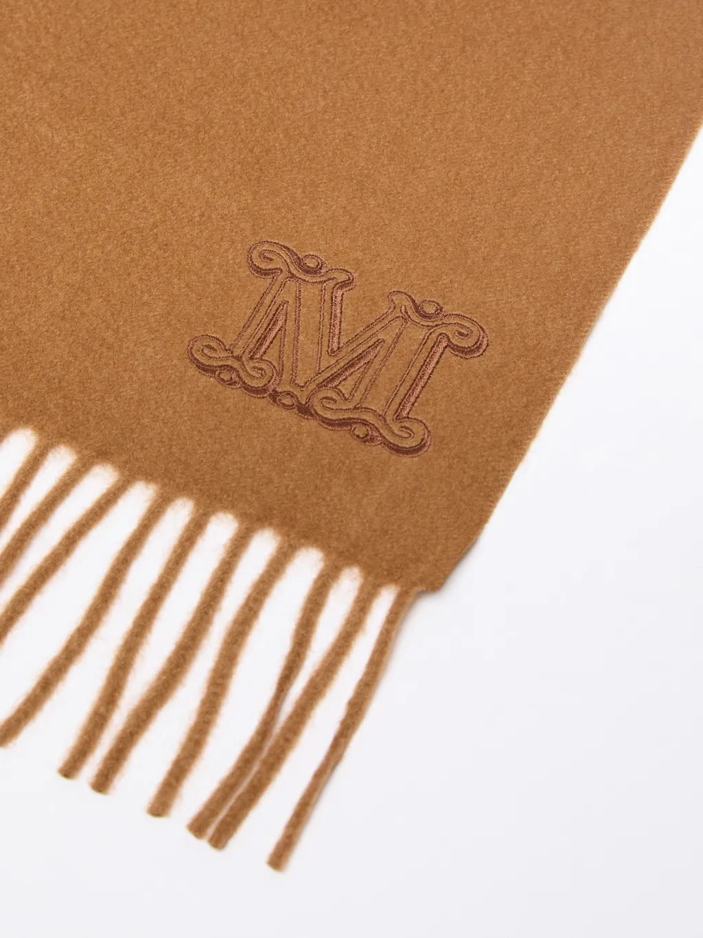 Cashmere Stole With Monogram Embroidery