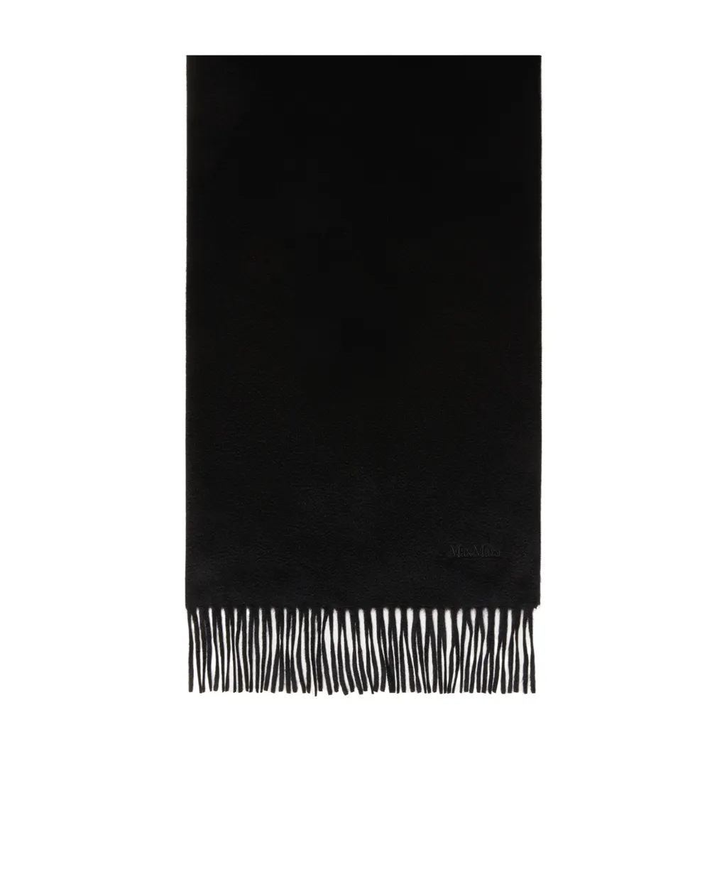 Cashmere Stole With Embroidery And Fringing